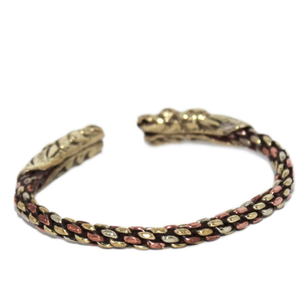 Copper Brass Dragon Cuff Bracelet - image 2